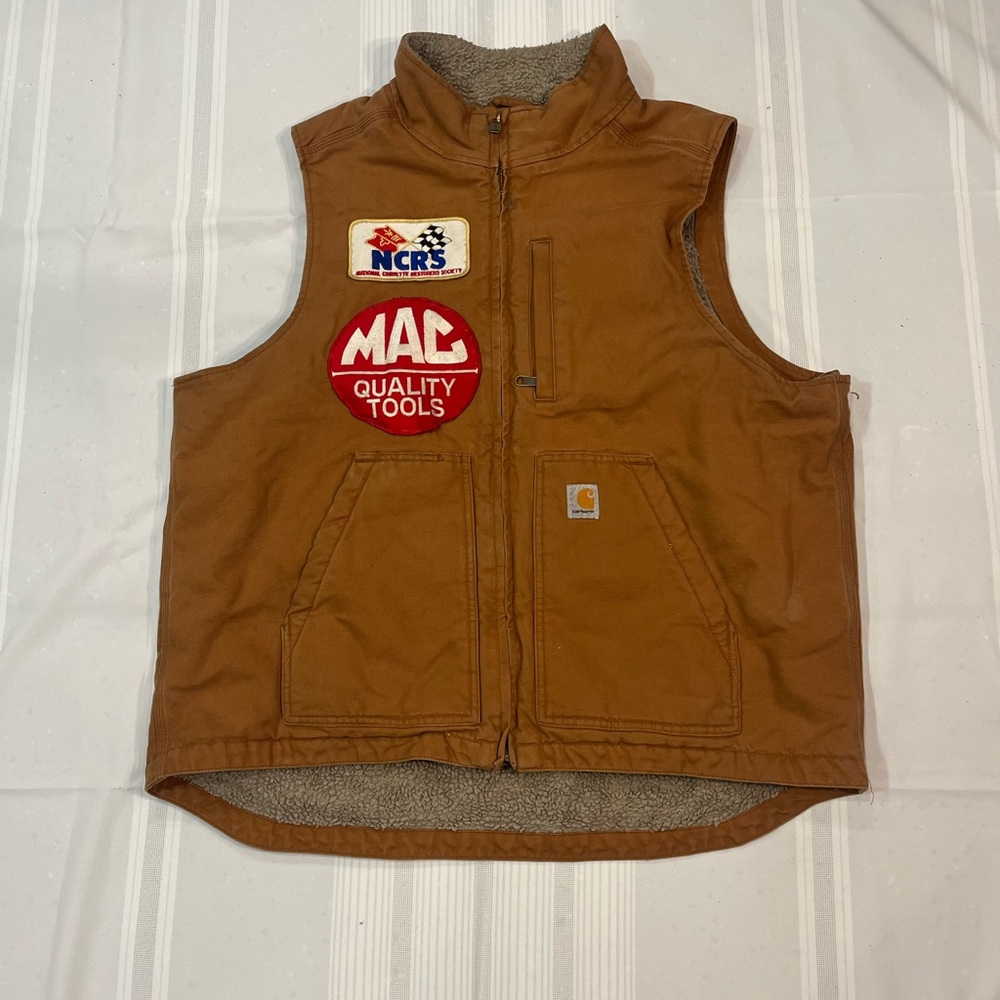 Vintage Carhartt Tan Vest with NCRS Patches